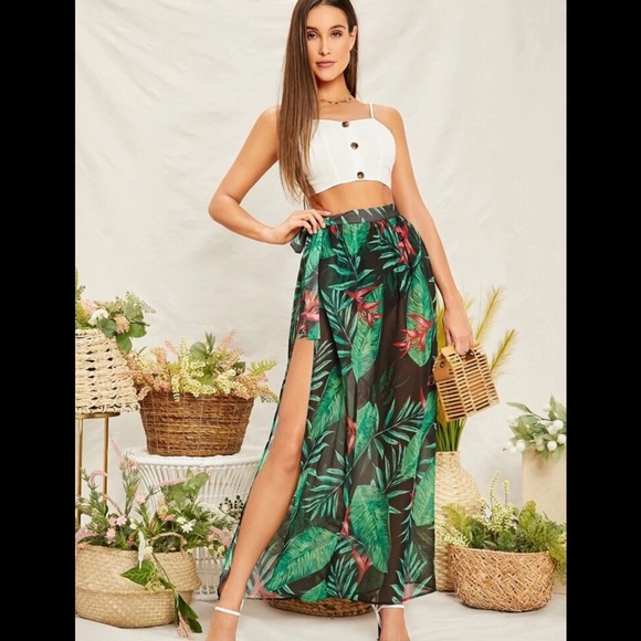 Tropical, Boho, Swimwear, Cover-Up Skirt - Picture 4 of 5